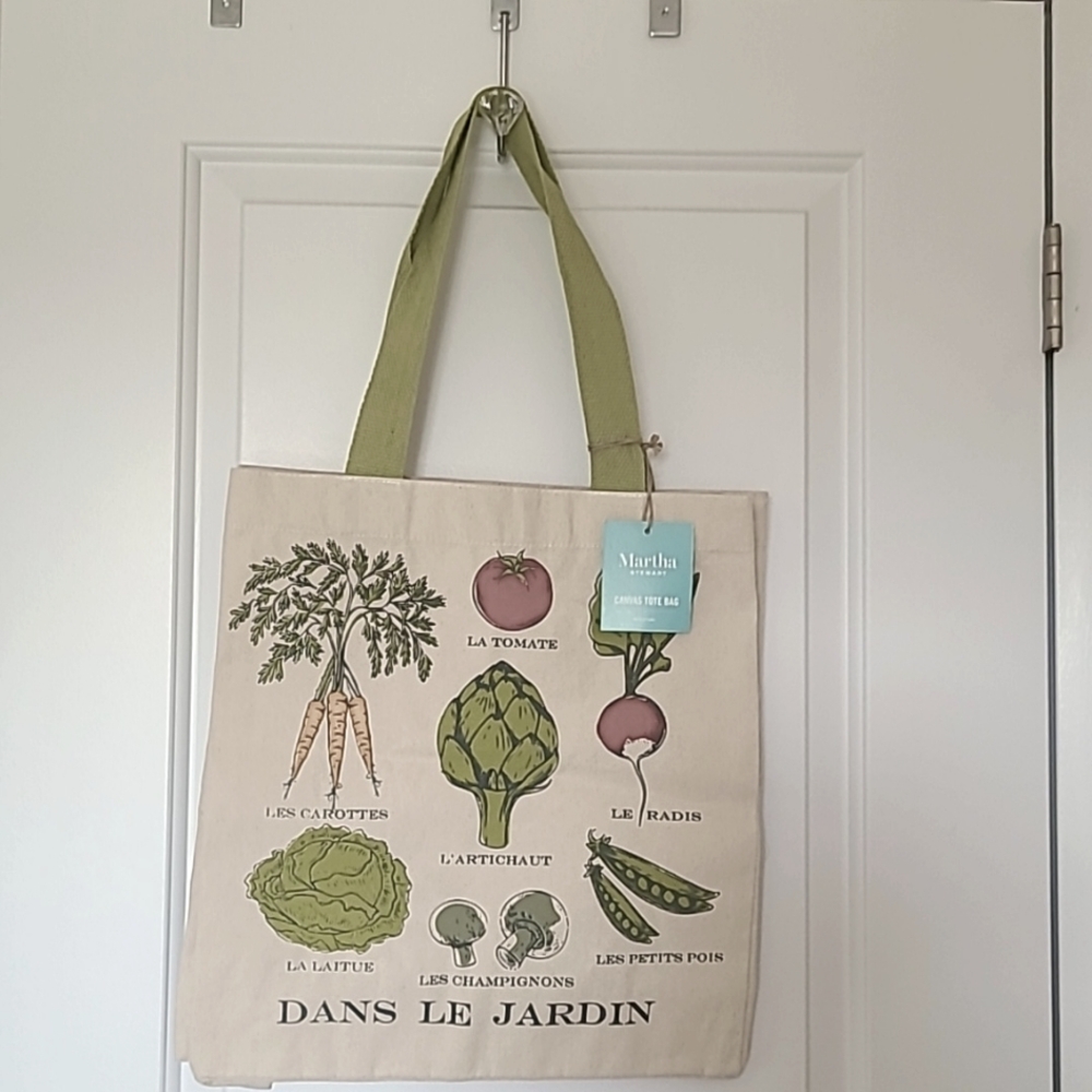 MARTHA STEWART Dans De Jardin In The Garden Reusable Tote Bag NEW